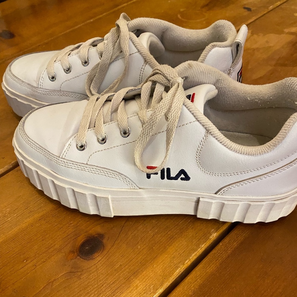 Fila White Platform Sneakers